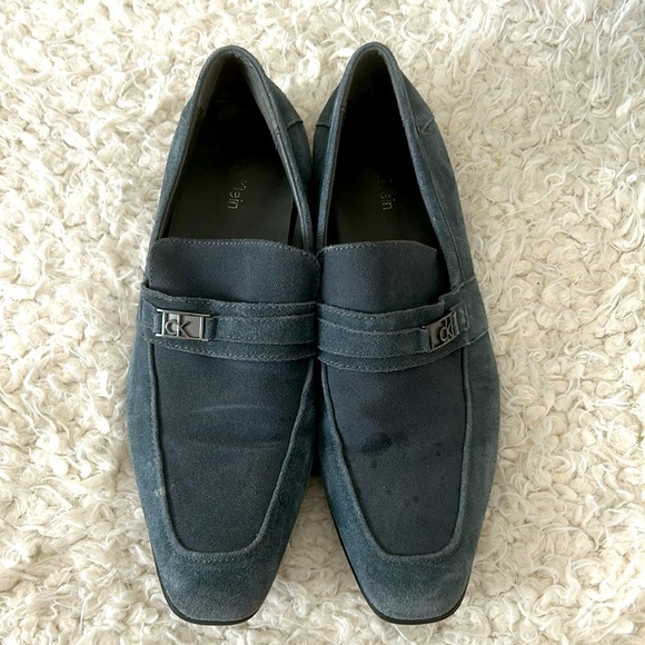 Calvin Klein Blue Suede Loafer - Picture 1 of 4